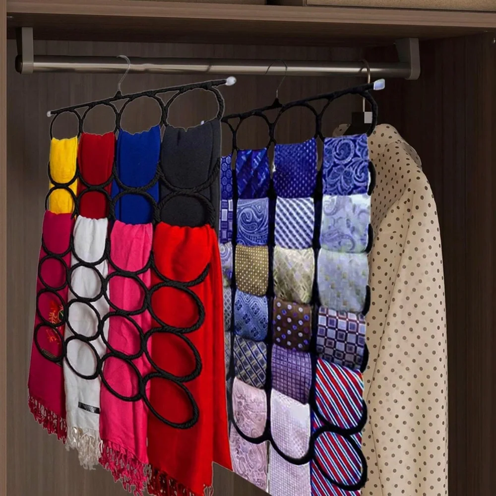 Flash Sale Hanger Multiple Purpose Holder Closet Space-Saving Scarves Belts 28